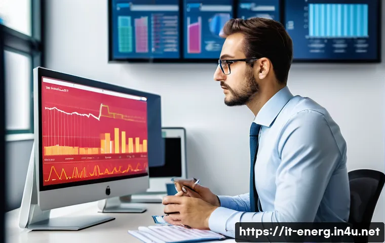 에너지관리 자격증과 관련된 법적 지식 - A professional Italian Energy Manager in a modern office setting, analyzing digital energy consumpti...