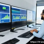 에너지관리 실무에서 발생할 수 있는 실수 - A modern Italian industrial facility control room showcasing energy management in action: engineers ...